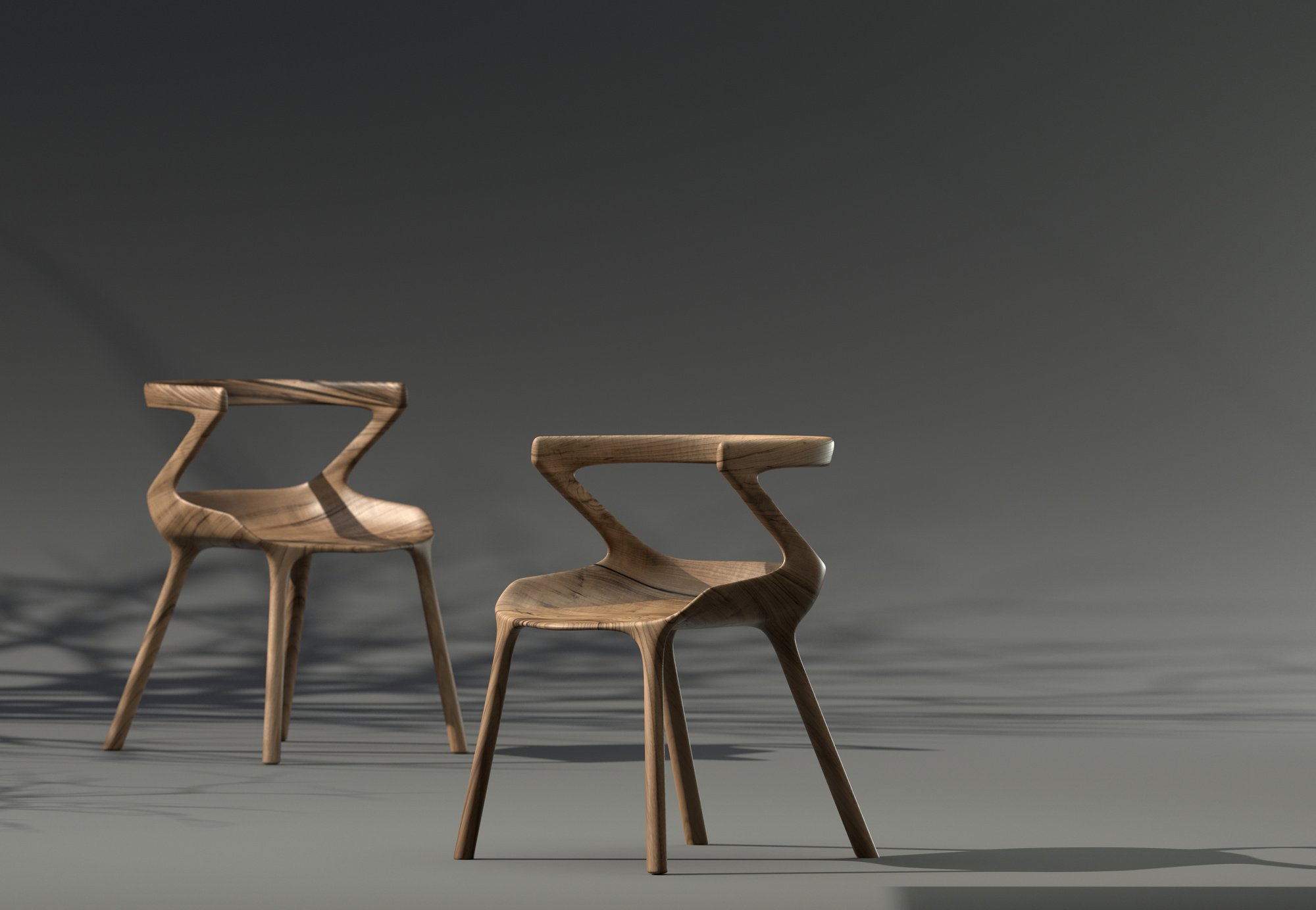 Modern designed wooden chair